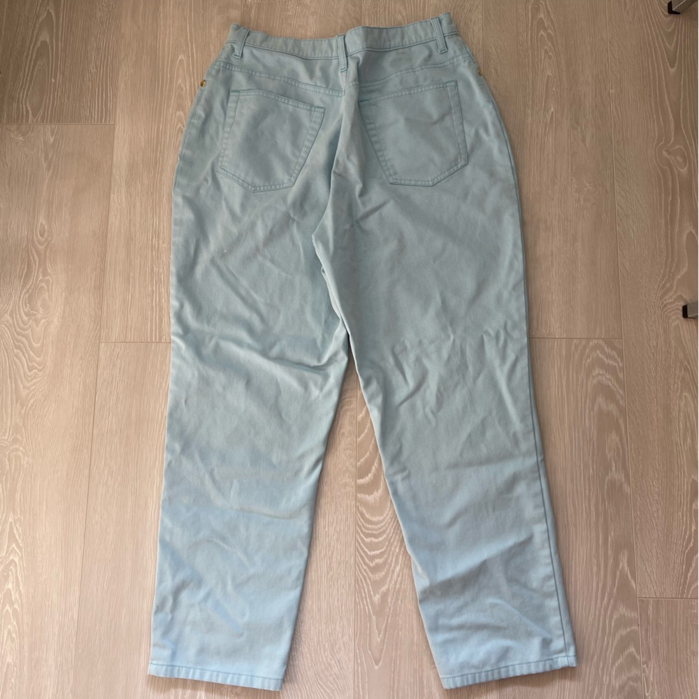 Viyella Petite Cotton Pants, Baby Blue, Size UK14 US 10 - Picture 11 of 11
